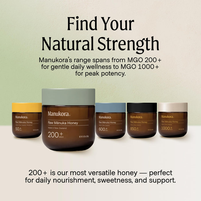 Manukora Raw Manuka Honey, MGO 200+, New Zealand Honey, 250g