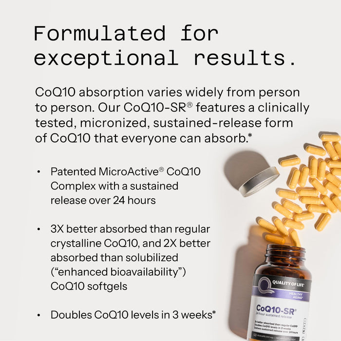 Quality of Life Powerful CoQ10 - 60 Vegetable Capsules