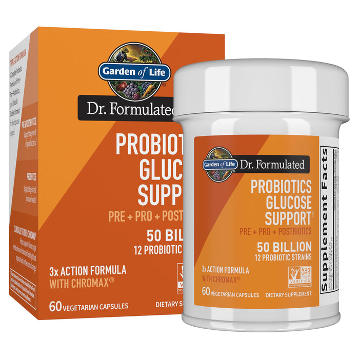Garden of Life Dr. Formulated Glucose Support Probiotics with - 60 Vegetarian Capsules