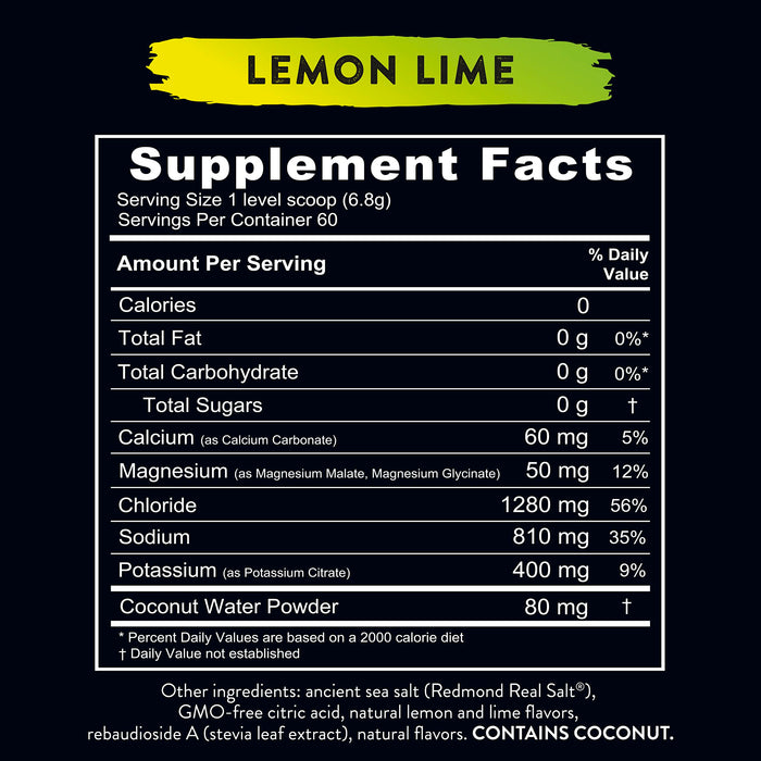 REDMOND Re-Lyte Electrolyte Drink Mix Lemon Lime 14.39 OZ