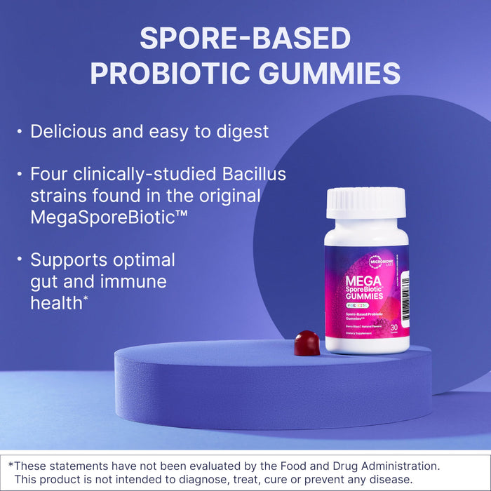 Microbiome Labs MegaSporeBiotic Kids Probiotic - Berry Flavored (30 Gummies)
