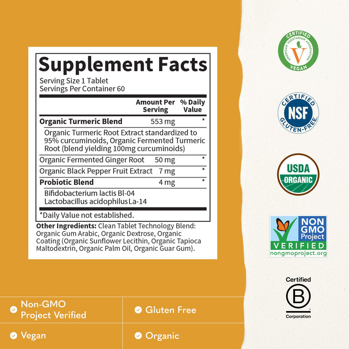Garden of Life Organics Extra Strength Turmeric - 60 Tablets
