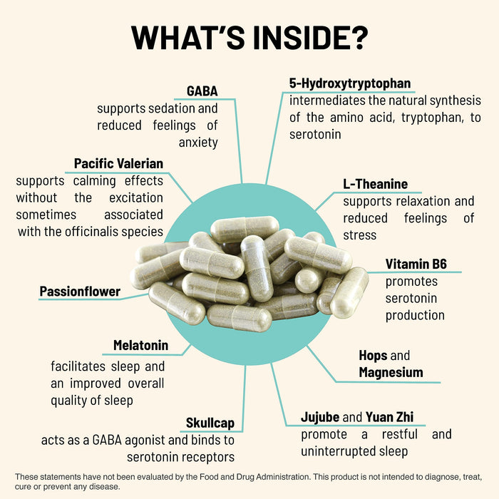 Mountain Peak Nutritionals Sleep Easy - Sleep Support Supplement 60 Capsules