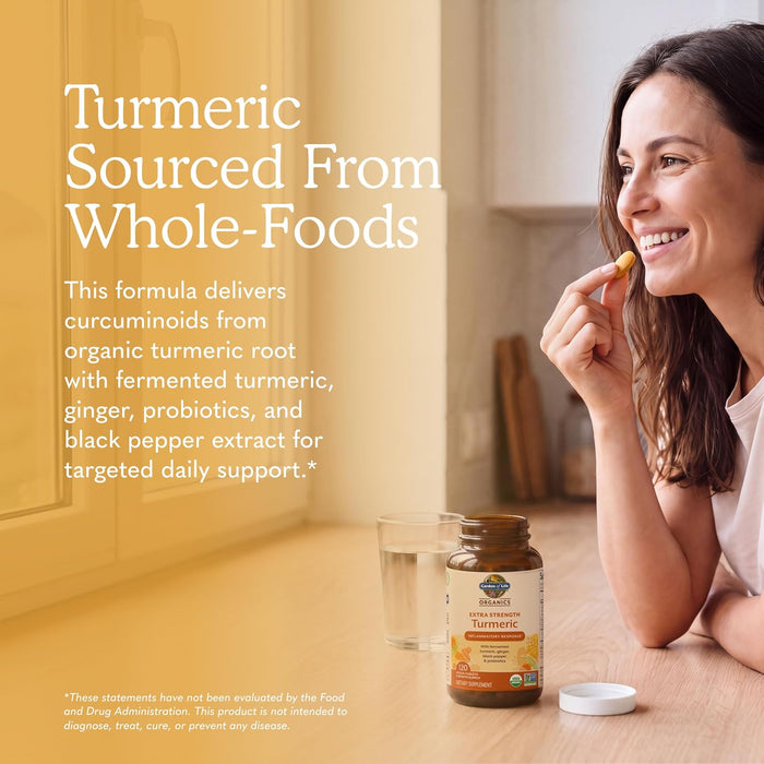 Garden of Life Organics Extra Strength Turmeric - 120 Tablets