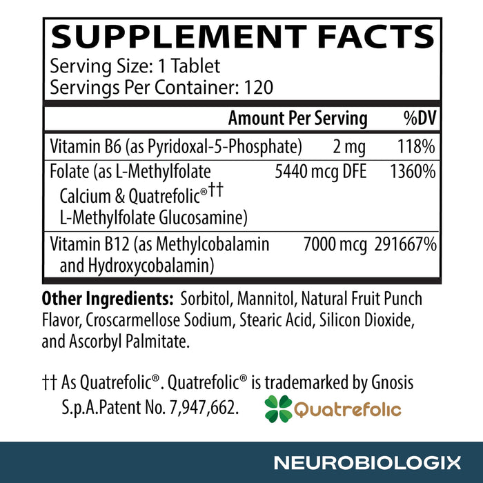Neurobiologix Methylation Complete 120 Chewable Tablets