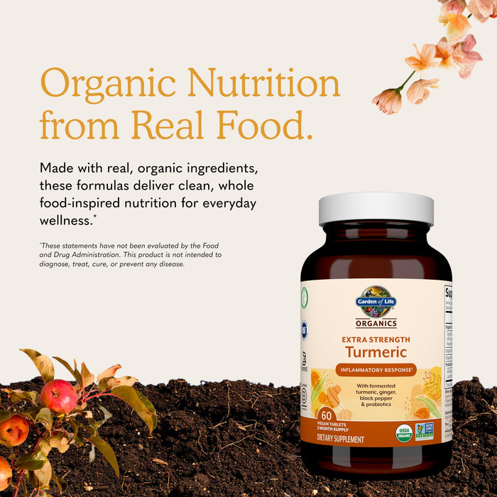 Garden of Life Organics Extra Strength Turmeric - 60 Tablets