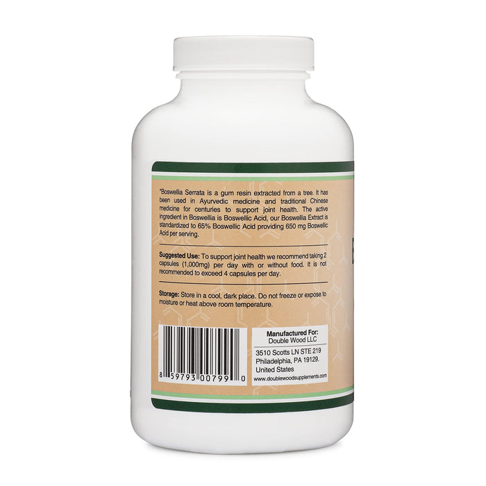 Double Wood - Boswellia Serrata Extract 1,000mg, Extra Strength, 240 Capsules