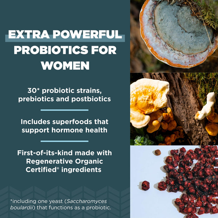 Ancient Nutrition Women’s Extra Strength Probiotics 50 Billion CFUs* Per Serving 60 Capsules