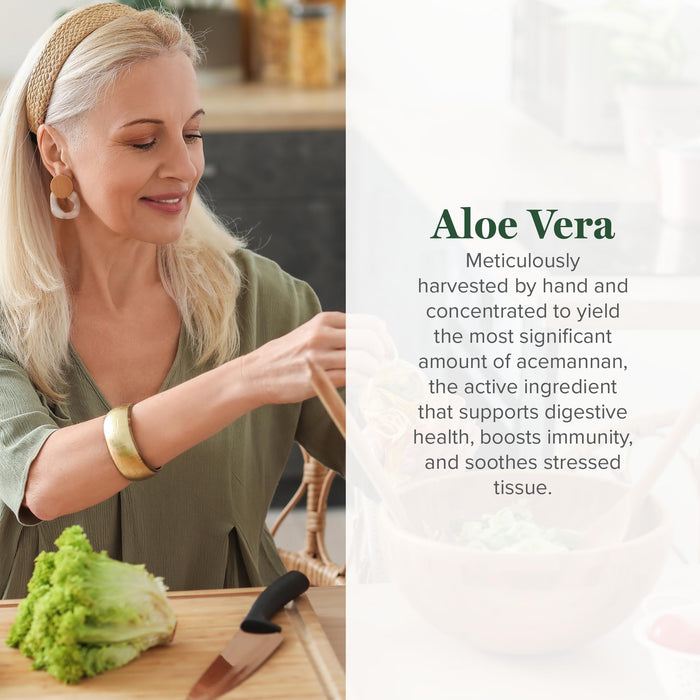 Global Healing Aloe Vera Bio-Active Organic Leaf Supplement - 60 Capsules