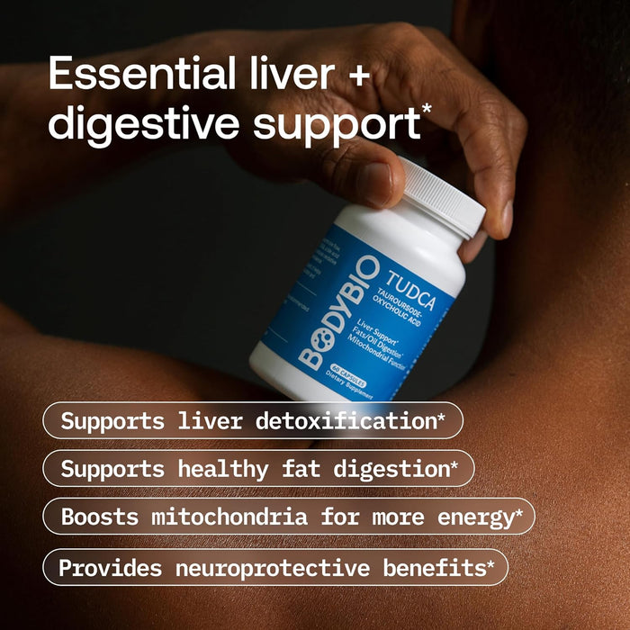 BodyBio Tudca 60 Capsules Liver Support for Detox and Cleanse