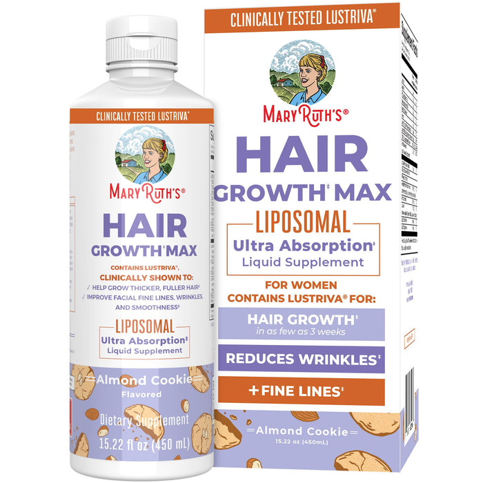 MaryRuth Organics Women's Hair Growth MAX Liposomal with Lustriva® 15.22 Fl Oz