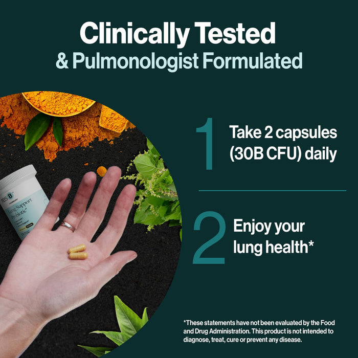 resB Lung Support Probiotic Supplement - 60 Capsules