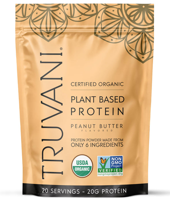 Truvani Vegan Pea Protein Powder Peanut Butter 20g -20 Servings