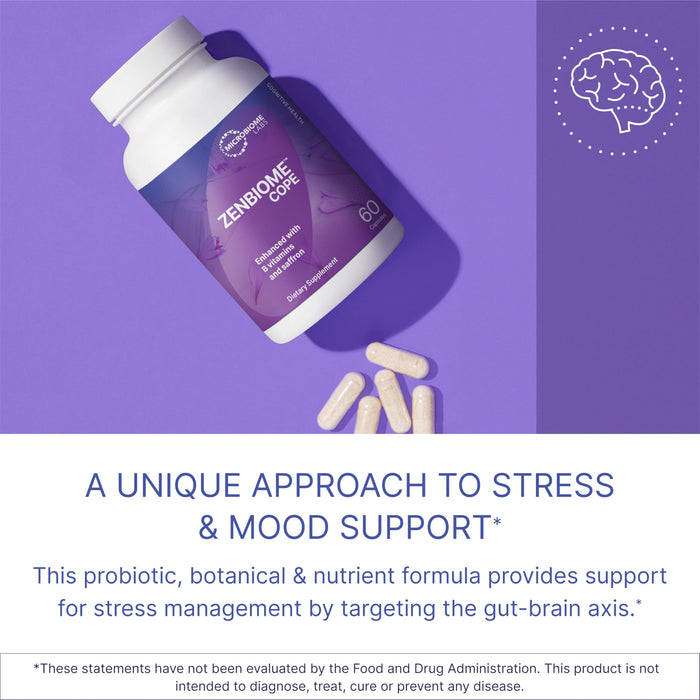 Microbiome Labs Zenbiome COPE - Probiotic Mood Support Supplement 60 Capsules
