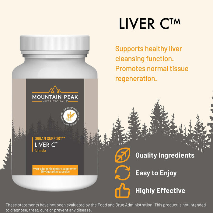 Mountain Peak Nutritionals Liver C - Liver Support & Detox Supplement -90 Vegetarian Capsules