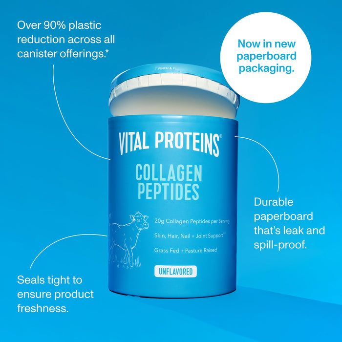 Vital Proteins Grass Fed Collagen Peptides Powder Unflavored, 20oz