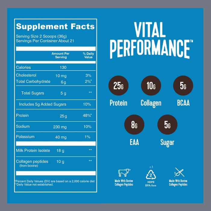 Vital Proteins Performance Protein Powder, Cold Brew Coffee 1.72lb