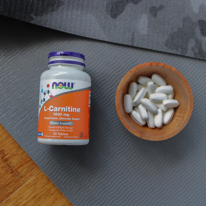 NOW Foods Supplements, L-Carnitine 1,000 mg 50 Tablets