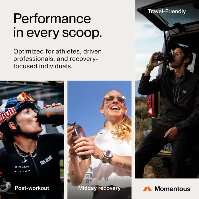 Momentous Essential Grass-Fed Whey Protein Isolate 24 Servings Chocolate