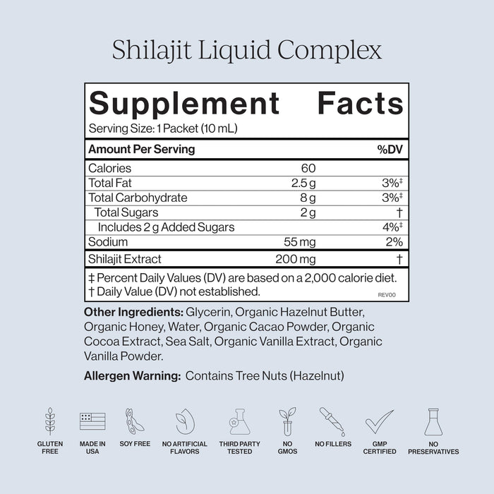 Cymbiotika Shilajit Liquid Complex - 26 Daily Packets
