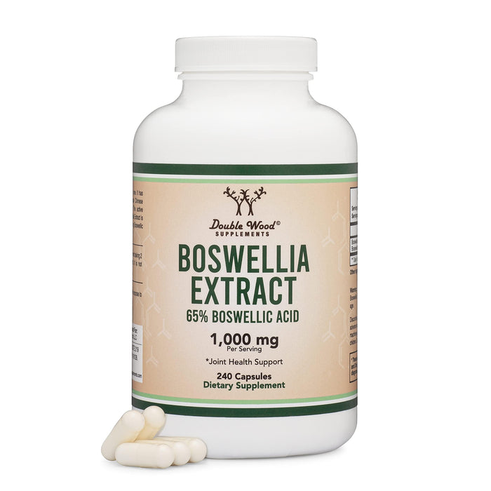 Double Wood - Boswellia Serrata Extract 1,000mg, Extra Strength, 240 Capsules