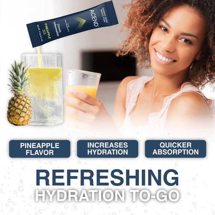 ACEND Medical Food Drink Mix Packets - Inflammation Support Supplement Pineapple Flavor - 5.8g Packets (15 Doses)