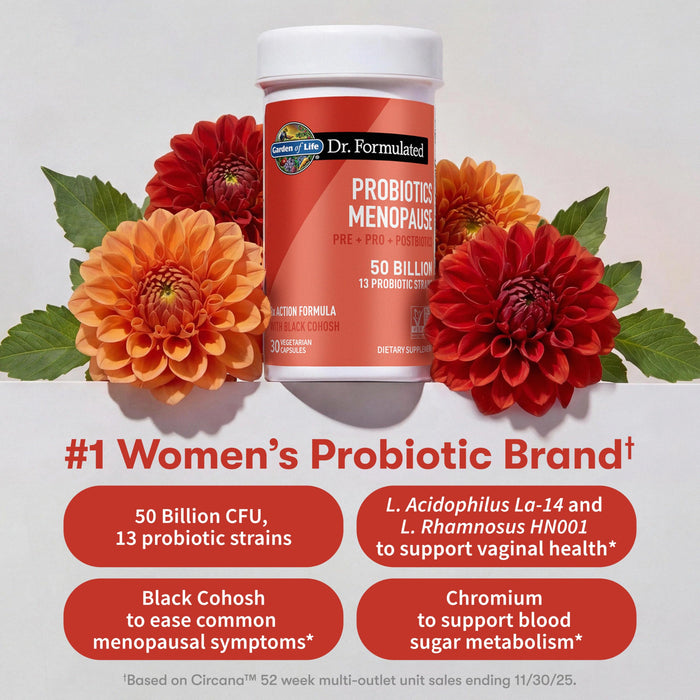 Garden of Life Dr. Formulated Menopause Probiotics - 30 Vegetarian Capsules