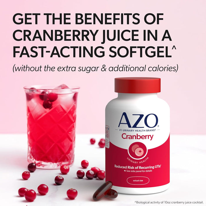 AZO Cranberry Urinary Tract Health Supplement 100 Softgels