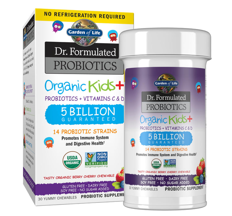Garden of Life Dr. Formulated Probiotics Organic Kids+  30 Chewables