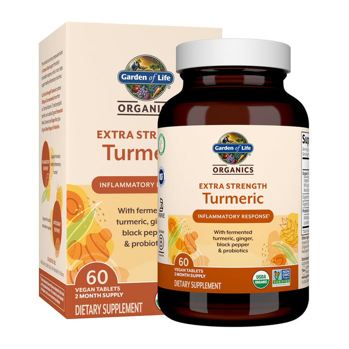 Garden of Life Organics Extra Strength Turmeric - 60 Tablets