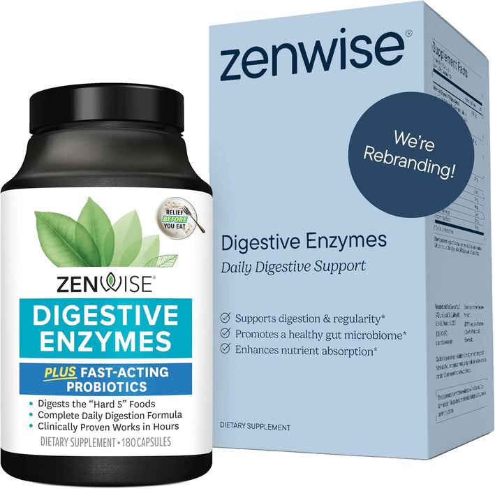 Zenwise Probiotic Digestive Multi Enzymes 180 Count