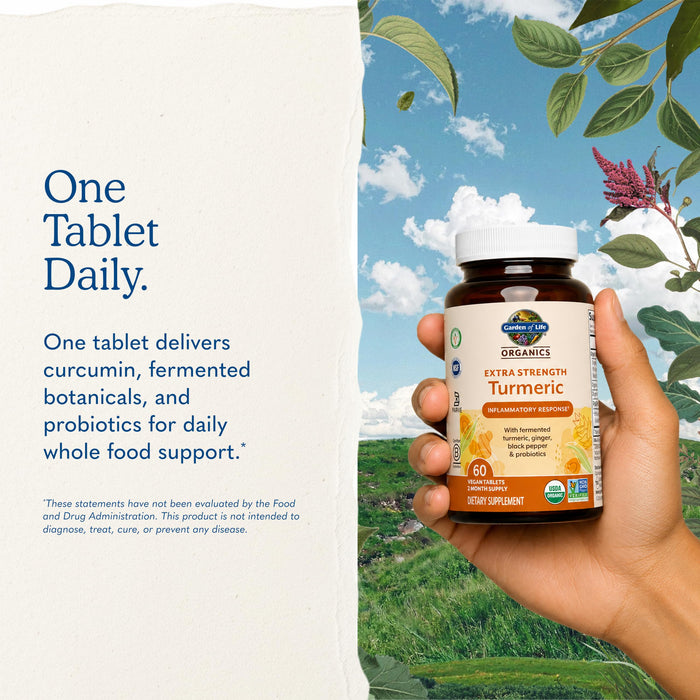 Garden of Life Organics Extra Strength Turmeric - 60 Tablets