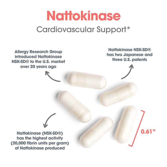 Allergy Research Group Nattokinase NSK-SD 50mg - 90 Vegetarian Capsules