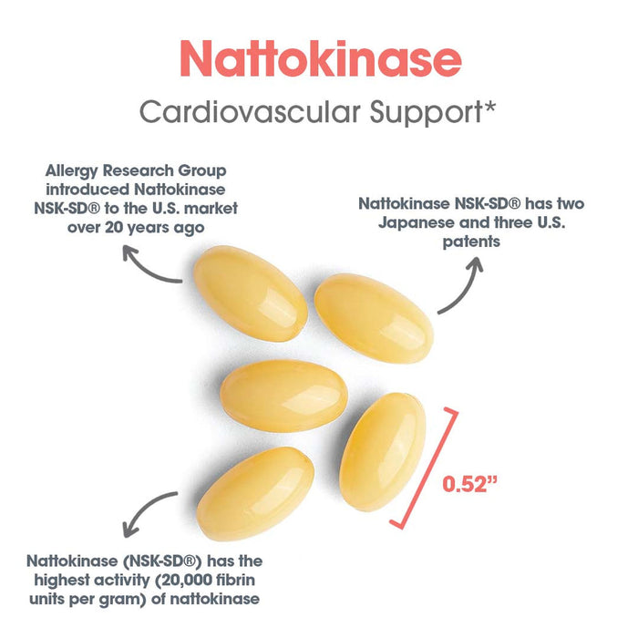 Allergy Research Group Nattokinase NSK-SD 100mg 60 Softgels