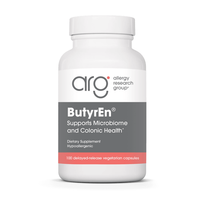 Allergy Research Group - ButyrEn - Butyric Acid - Colon Lining Nutrition - 100 Delayed Release Capsules