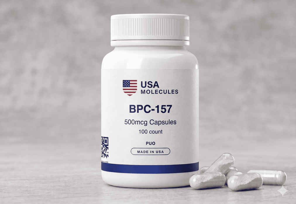 USA Molecules BPC-157 — 500mcg Capsules, 100 Count