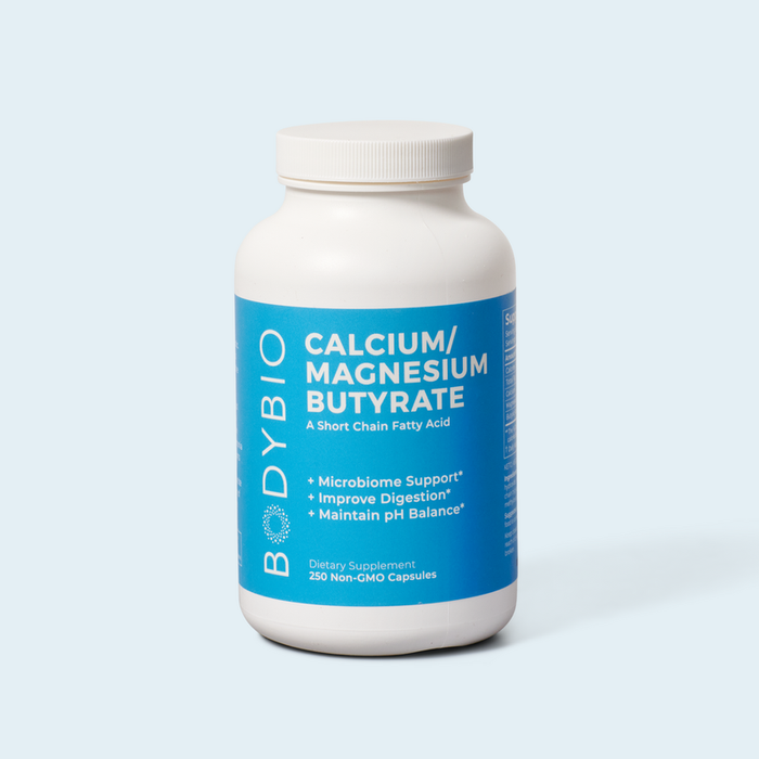 BodyBio Butyrate with Calcium & Magnesium 250 Capsules
