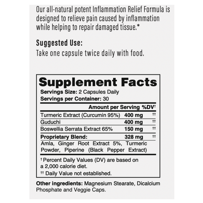 Fusionary Formulas Inflammation Relief 60 Capsules