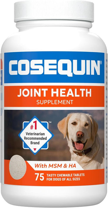 Nutramax Cosequin Max Strength Joint Health Supplement for Dogs 75 Chewable Tablets