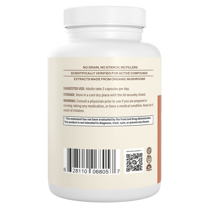 Real Mushrooms Cordyceps Immune Support Vegan Supplement, Non-GMO, 120 Capsules