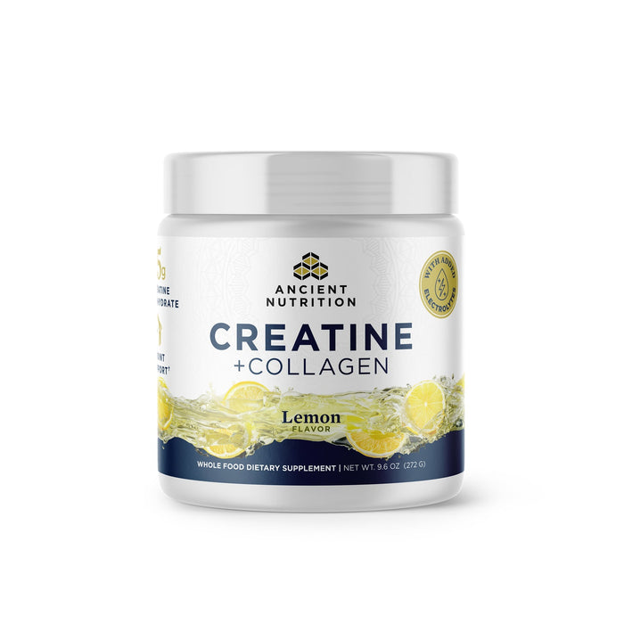 Ancient Nutrition Creatine + Collagen  Electrolytes lemon Flavor  30 Servings