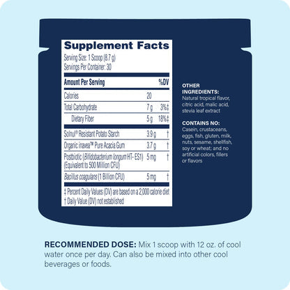 Enzyme Science Fiber + Tropical Flavor - 9.21 oz - 30servings