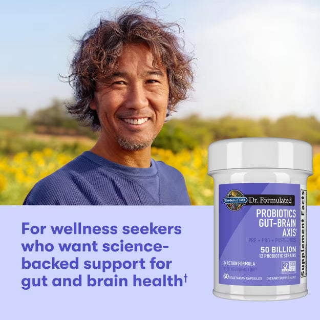 Garden of Life Probiotics Gut-Brain Axis, 60 Vegetarian Capsules