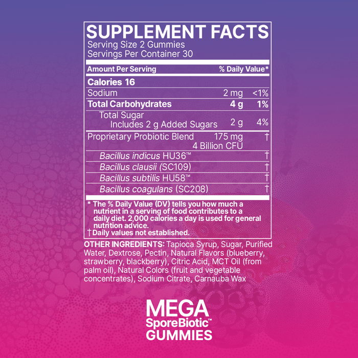 Microbiome Labs MegaSporeBiotic Gummies for Adults 60