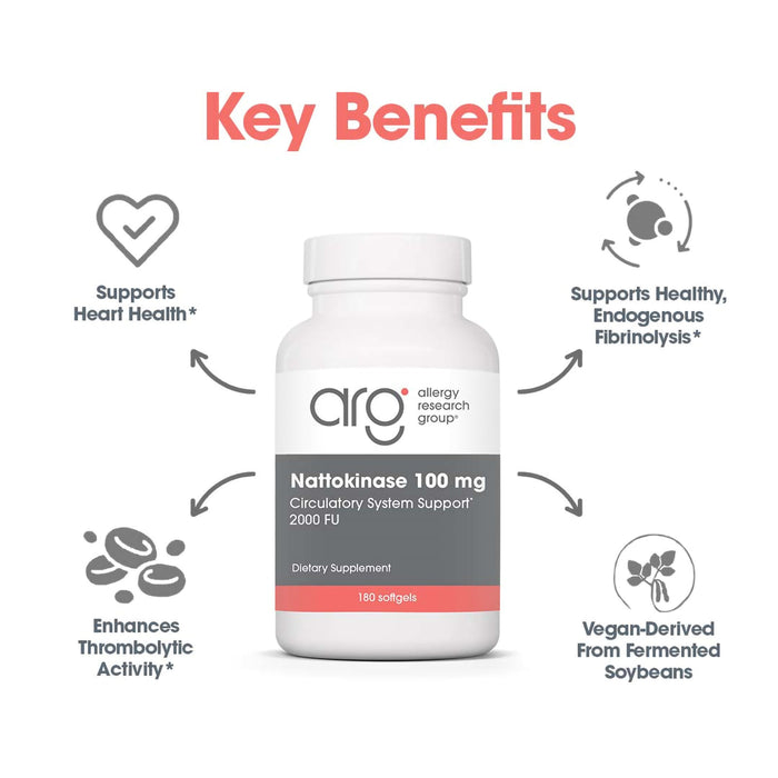 Allergy Research Group Nattokinase NSK-SD 100mg 60 Softgels