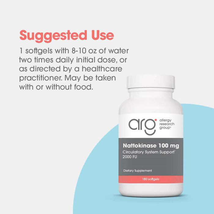 Allergy Research Group Nattokinase NSK-SD 100mg 60 Softgels
