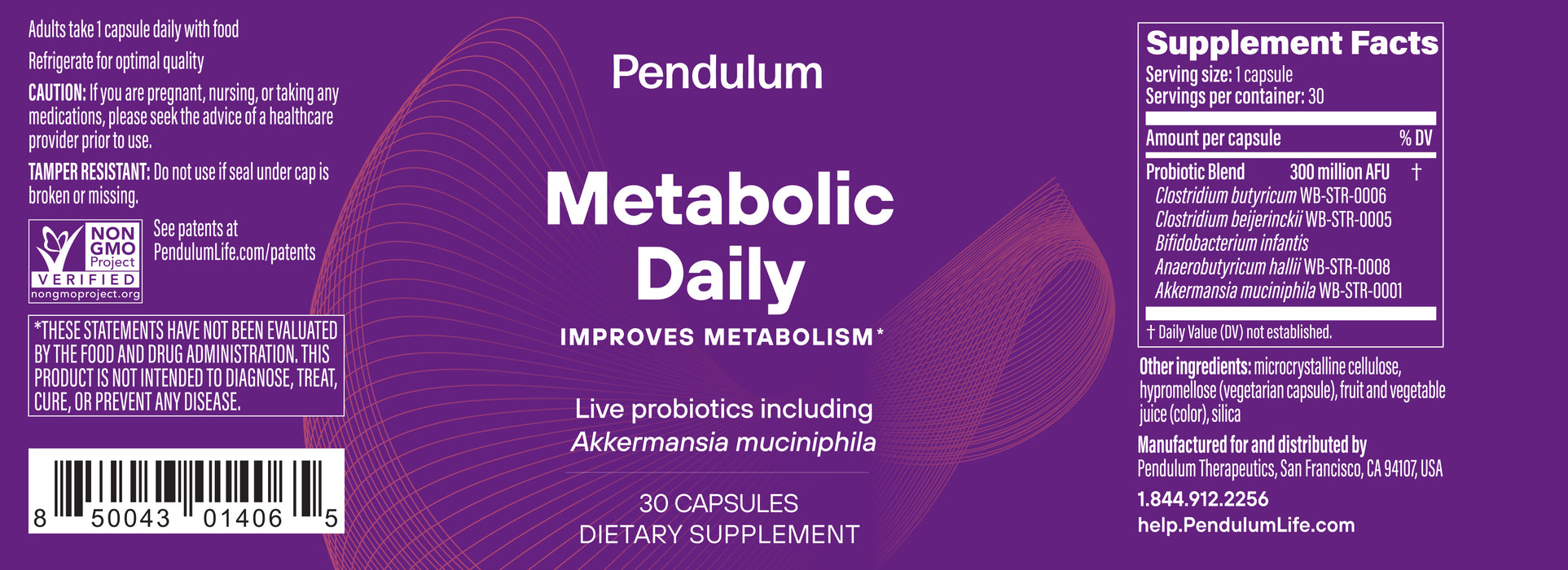 Pendulum Metabolic Daily with Akkermansia 30 capsules
