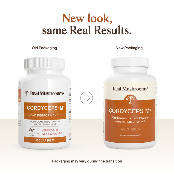Real Mushrooms Cordyceps Immune Support Vegan Supplement, Non-GMO, 120 Capsules