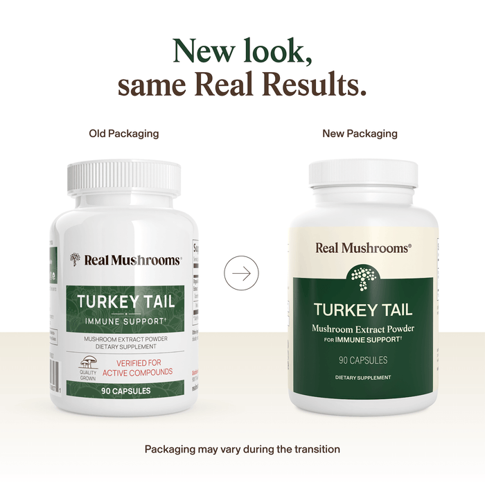 Real Mushrooms Turkey Tail Organic Mushroom Capsules 100 Servings
