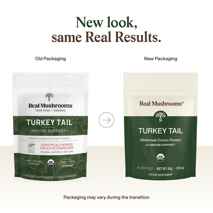 Real Mushrooms Turkey Tail Powder 100gm, 3.53 oz, 100 Servings